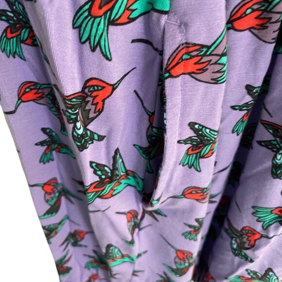 MeUndies Womens Hummingbird Print Purple Summer Dress 2XL - Picture 5 of 7